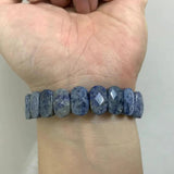Dumortierite Stone Beads Bracelet Natural Gemstone Bangle