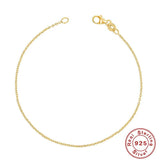 925 Silver Couples Bracelet Thin Chain Snap Button Jewelry