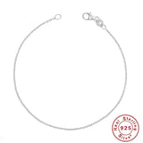 925 Silver Couples Bracelet Thin Chain Snap Button Jewelry