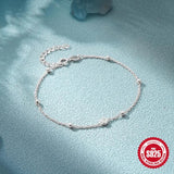 925 Sterling Silver Mini Round Beads Bracelets for Women