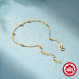 925 Sterling Silver Mini Round Beads Bracelets for Women