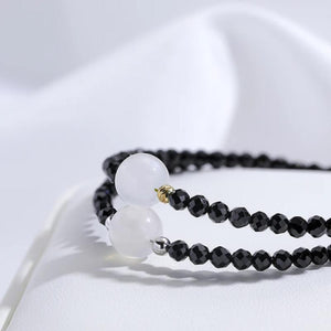 Moon Stone Bracelet With Spinel For Women Handwork Jewelry