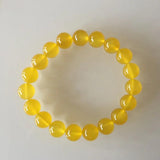 Yellow Chalcedony Bracelet Men Women Healing Gemstone Jewelry