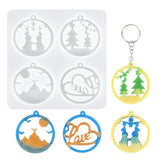 Christmas Trees Keychain Silicone Epoxy Resin Mold for DIY Jewelry