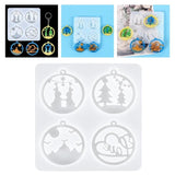 Christmas Trees Keychain Silicone Epoxy Resin Mold for DIY Jewelry