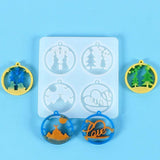 Christmas Trees Keychain Silicone Epoxy Resin Mold for DIY Jewelry