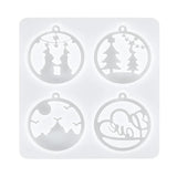 Christmas Trees Keychain Silicone Epoxy Resin Mold for DIY Jewelry