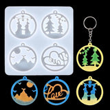 Christmas Trees Keychain Silicone Epoxy Resin Mold for DIY Jewelry