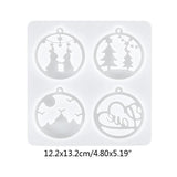 Christmas Trees Keychain Silicone Epoxy Resin Mold for DIY Jewelry