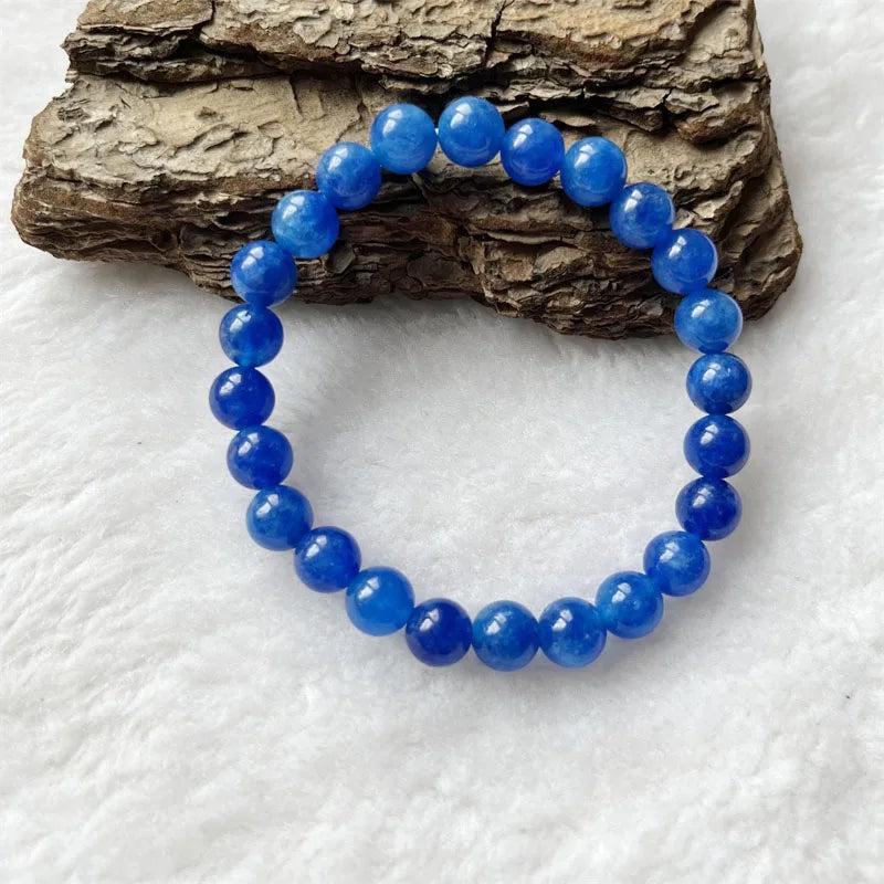 Sapphire Crystal Beads Bracelet Magnetic Health Protection Elastic Thread 8mm
