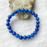 Sapphire Crystal Beads Bracelet Magnetic Health Protection Elastic Thread 8mm