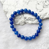 Sapphire Crystal Beads Bracelet Magnetic Health Protection Elastic Thread 8mm