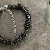 Natural Hypersthene Bracelet Stone Irregular Beads Women Jewelry