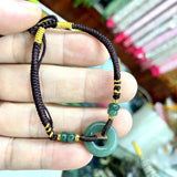 Natural Jadeite Jade Beads Bracelet Gemstone DIY Jewelry For Women Men Gift
