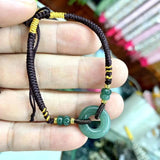 Natural Jadeite Jade Beads Bracelet Gemstone DIY Jewelry For Women Men Gift