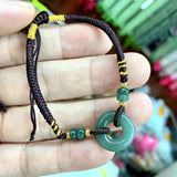 Natural Jadeite Jade Beads Bracelet Gemstone DIY Jewelry For Women Men Gift