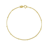 925 Silver Mini Round Beads Bracelet Romantic Chain Bracelets Classic Jewelry