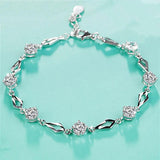 925 Silver Bracelet with Amethyst Zircon Gemstone