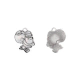 15pcs Xmas Santa Claus Charms Beads For Jewelry Making 24x21mm