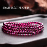 3.3mm Purple Garnet Stone Bracelet Women Healing Gemstone Fine Jewelry