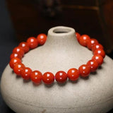 8mm Southern Red Agate Jades Bracelet Healing Gemstone Fine Jewelry