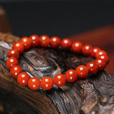 8mm Southern Red Agate Jades Bracelet Healing Gemstone Fine Jewelry