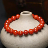 8mm Southern Red Agate Jades Bracelet Healing Gemstone Fine Jewelry