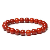 8mm Southern Red Agate Jades Bracelet Healing Gemstone Fine Jewelry