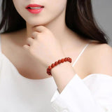 8mm Southern Red Agate Jades Bracelet Healing Gemstone Fine Jewelry