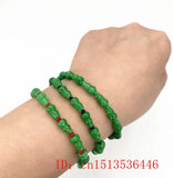 Green Jade Gourd Bracelets Women Bangle Stretch Bracelet