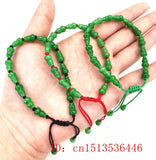 Green Jade Gourd Bracelets Women Bangle Stretch Bracelet