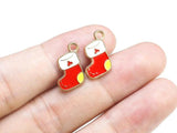 Enamel Christmas Charms, Santa Claus, Christmas Tree, Snowflake, Snowman
