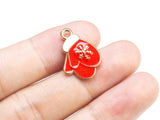 Enamel Christmas Charms, Santa Claus, Christmas Tree, Snowflake, Snowman