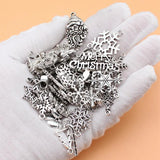 53pcs Christmas Snowflakes Elk Santa Charms Jewelry Making Supplies