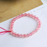 Strawberry Quartz Crystal Bracelet Women Healing Gemstone Jewelry