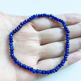 3*4MM Faceted Oval Ruby Sapphire Jade Bracelet Natural Stone Bead