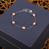 S925 Silver Bracelet Natural Freshwater Pearl Chain for Women