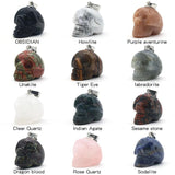 Agate Skull Head Gem Pendant DIY Necklace Jewelry Halloween Gift 1pc