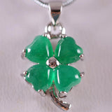 Green Jades Four Leaf Clover Animal Frog Sea Turtle Gem Cross Bead Necklace