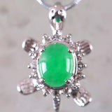 Green Jades Four Leaf Clover Animal Frog Sea Turtle Gem Cross Bead Necklace