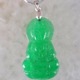 Green Jades Four Leaf Clover Animal Frog Sea Turtle Gem Cross Bead Necklace