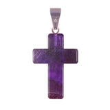 High Natural Gem Stone Crystals Healing Stones Jade Cross Pendant Charms