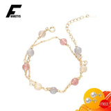 925 Silver Crystal Gemstone Bracelet for Women