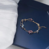 925 Silver Crystal Gemstone Bracelet for Women