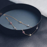 925 Silver Crystal Gemstone Bracelet for Women