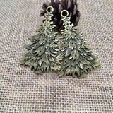 4pcs Vintage Christmas Tree Charms Alloy Pendants for DIY Jewelry Making