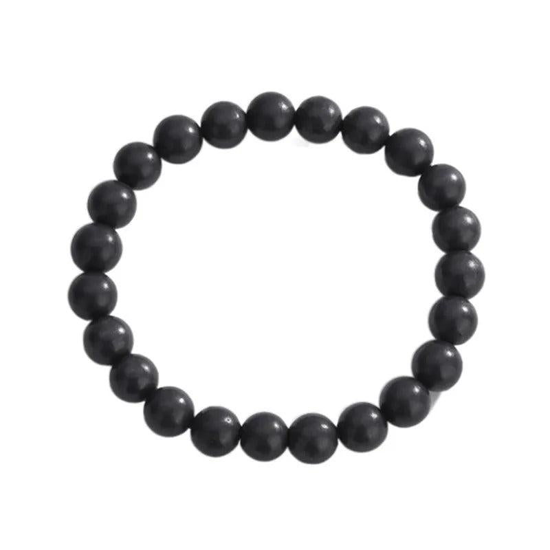 High Shungite Stone Bracelet Elastic Women Men Charm Jewelry
