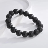 High Shungite Stone Bracelet Elastic Women Men Charm Jewelry