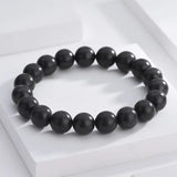 High Shungite Stone Bracelet Elastic Women Men Charm Jewelry