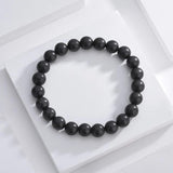 High Shungite Stone Bracelet Elastic Women Men Charm Jewelry